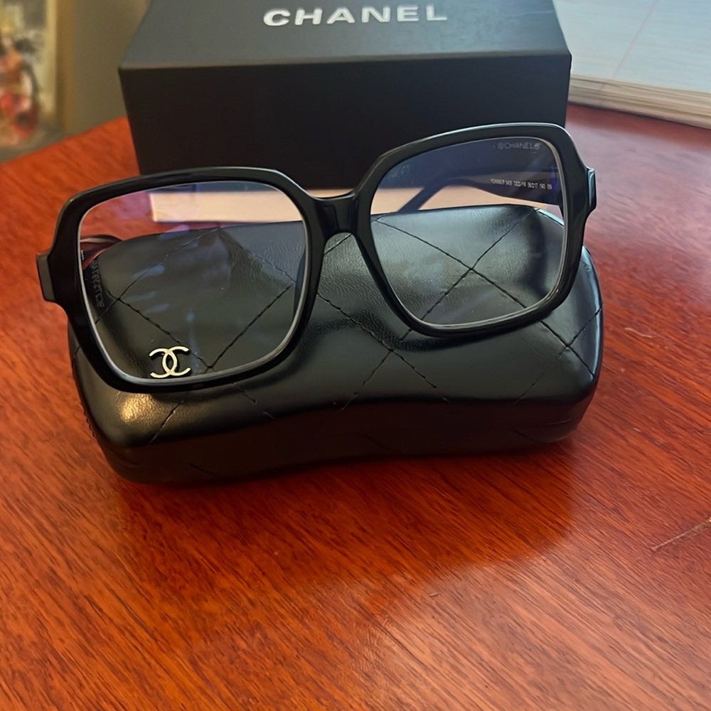 CHANEL Square blue light glasses